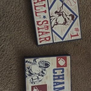 Sports Themed Wall Hangings